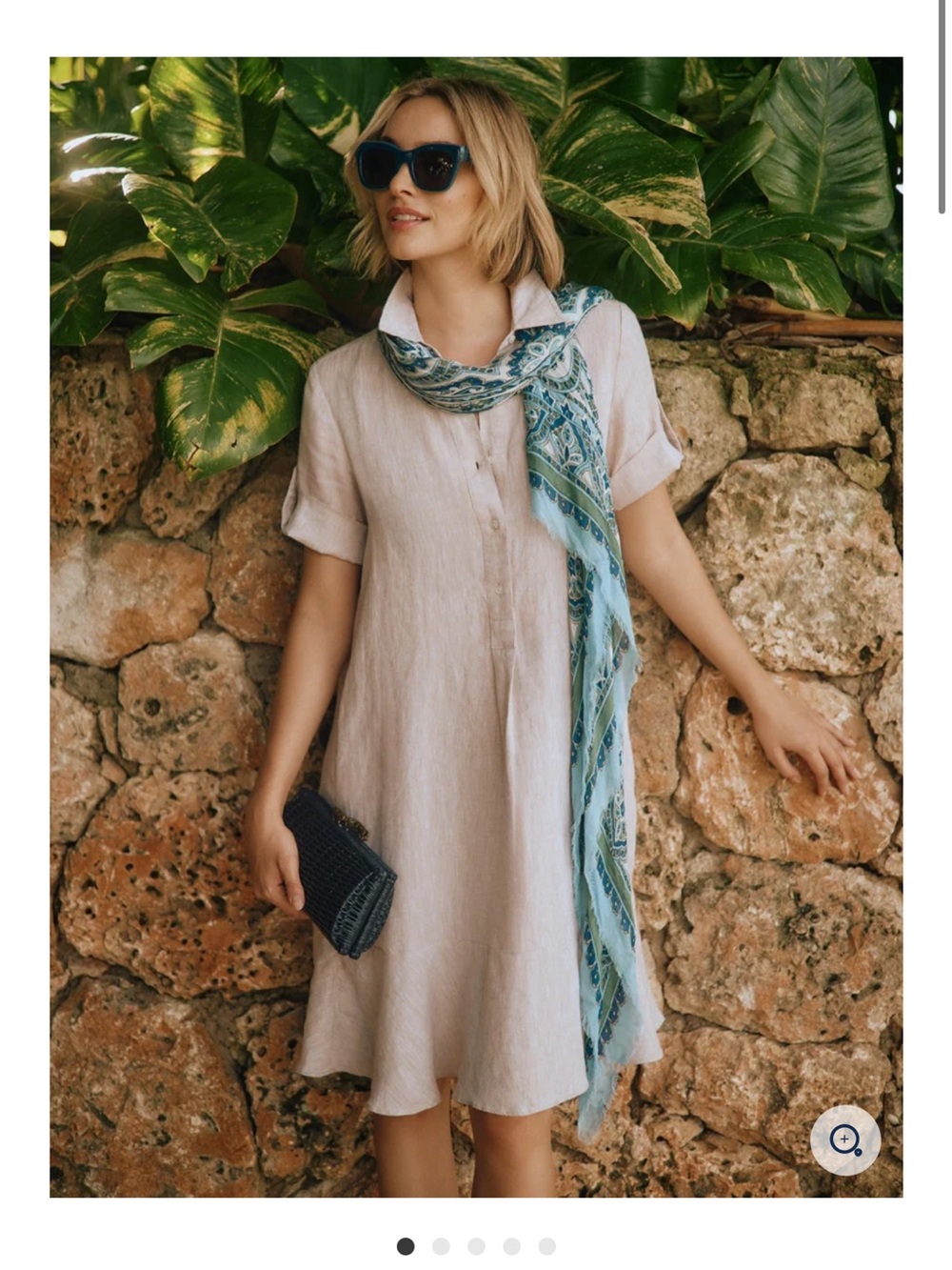 NWT, J. McLaughlin- Wellesley Linen Dress, 100% linen, size L, tan